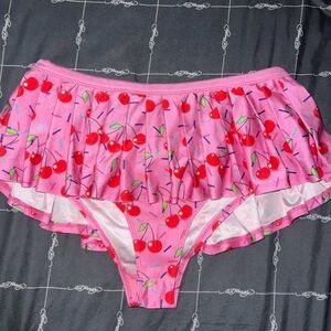 Dolls Kill Pink Cherry Print Skirt
